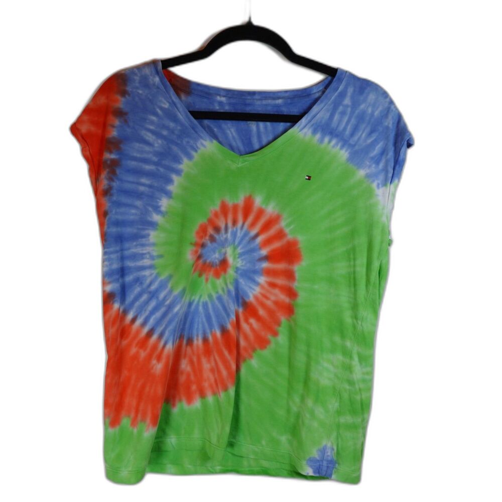 Tie Dye Boho Womens Top Size XS Tommy Hilfiger